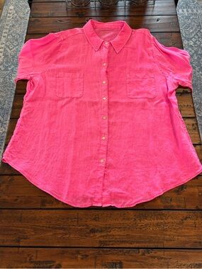 Lilly Pulitzer Sea View Button Down Shirt XL